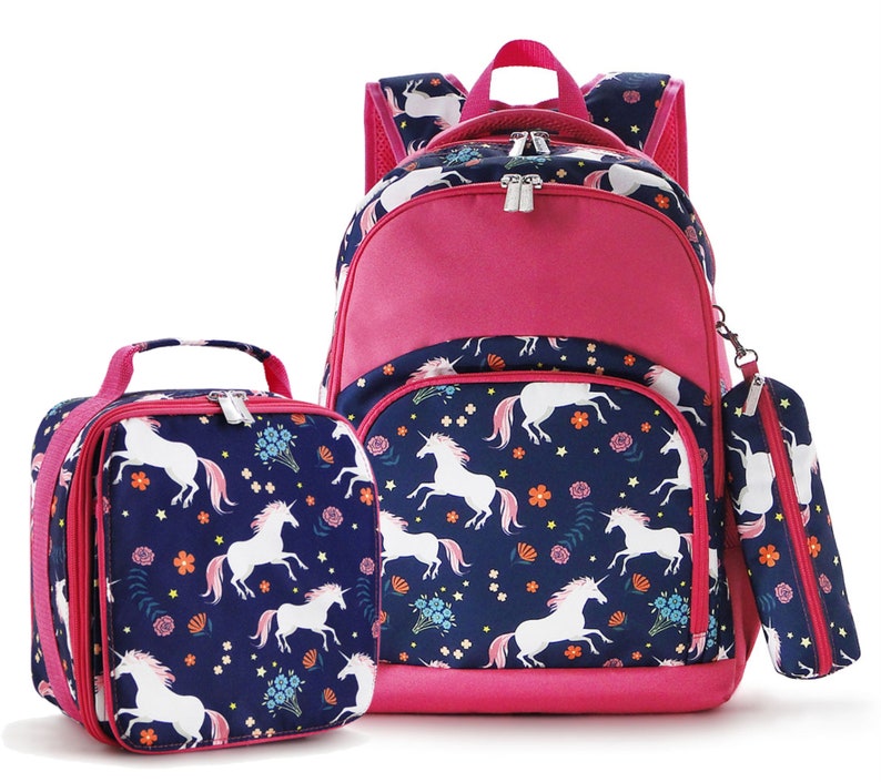 unicorn monogram backpack