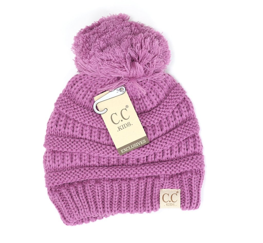 KIDS847 POM Monogram Kids CC Beanie 