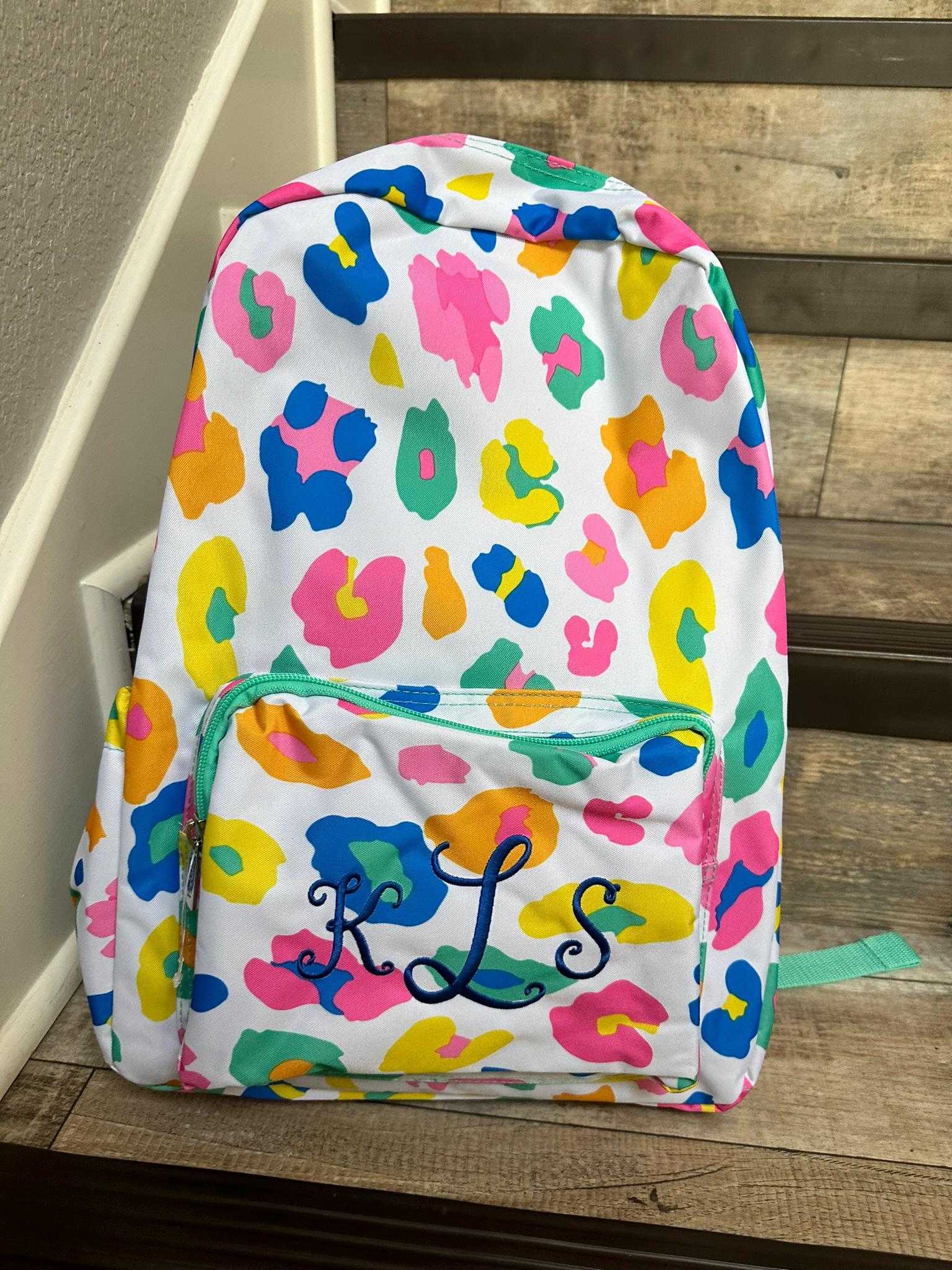 Personalize Fun Leopard Backpack, Girl Personalize Backpack 