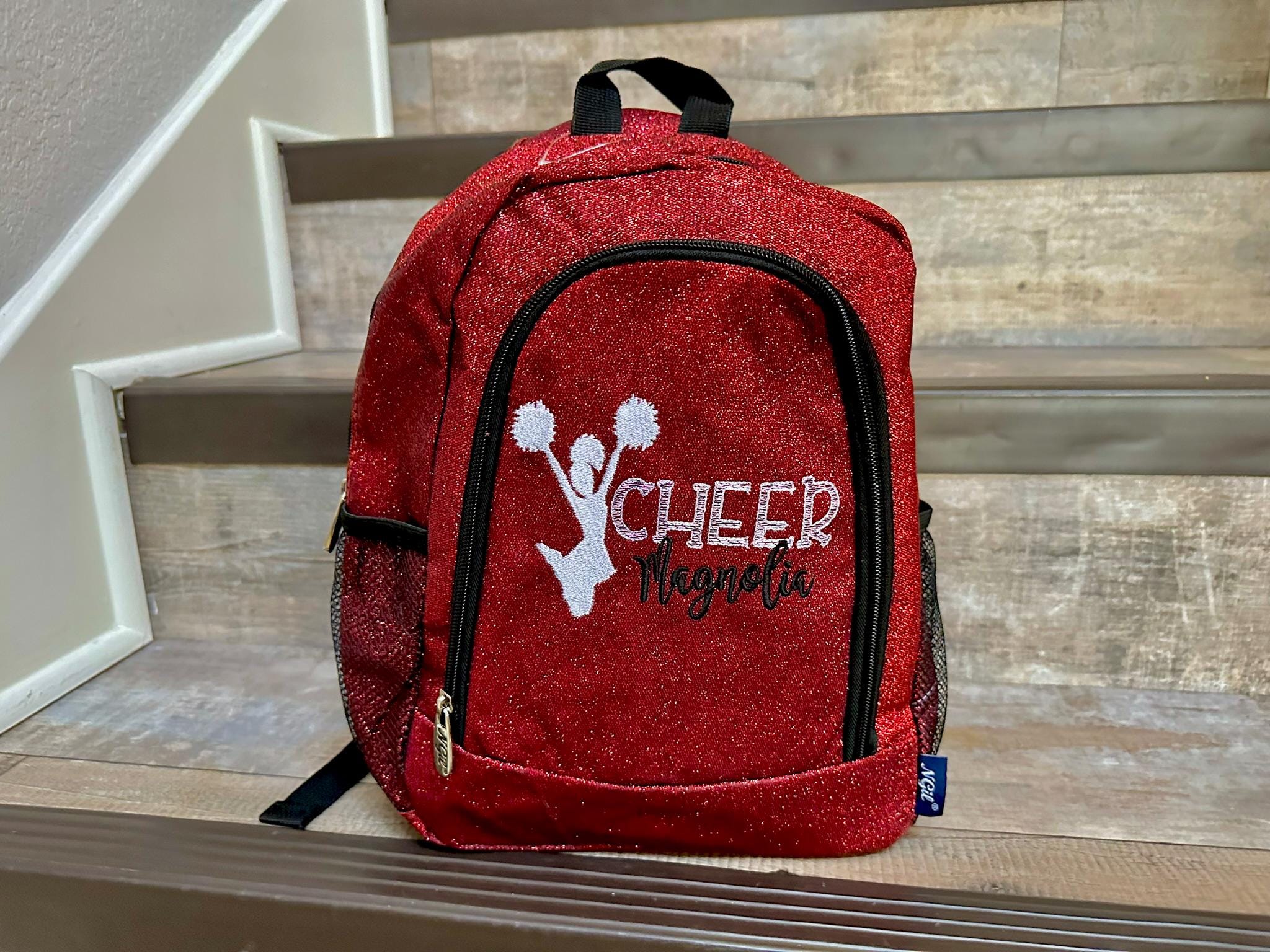 Vibrant Red and Cream Backpack with Decorative Patch Custom Small Backpacks Red - Etsy main image 4