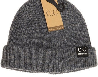 Wool Beanie Cc Hat Company Adult Unisex Solid Ribbed Knit Short CC