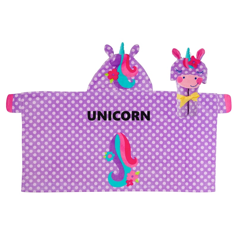 Stephen Joseph Hooded Towel, Kids Beach Towel, Hooded Bath Towel, Hooded Towel for Kids UNICORN