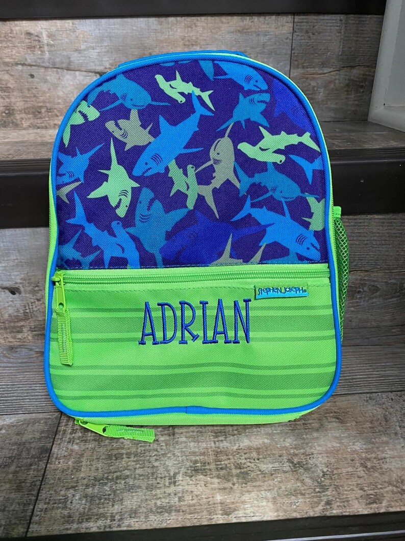 Stephen Joseph Allover Shark Backpack Lunchbox Set Etsy