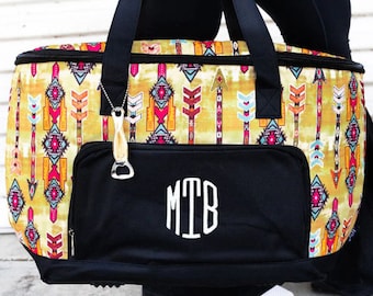Monogram Amarillo Arrows Cooler Bag, Personalized Rodeo Cooler Bag, Beach Cooler, Pool Insulated cooler, Personalized cooler, Drink Carrier