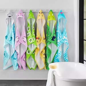 Kids Hooded Towel, Kids Beach Towel, Hooded Bath Towel, Hooded Towel for Kids, kids personalized hooded towel, embroidered kids hooded towel