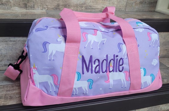 Wildkin Purple Unicorn Overnighter Duffel Bag Personalize 