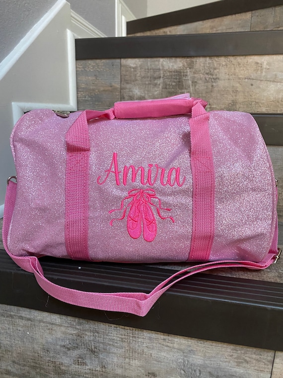 PERSONALISED GIRLS LADIES DANCING DANCE UNIFORM KIT GYM BAG - BALLET SHOES  LOGO