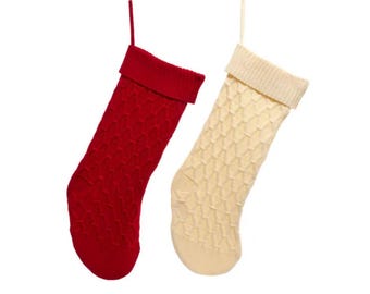 Embroidered Christmas Stockings, Personalized Christmas Stockings, Reindeer knit Stocking, Christmas knit Stocking, sweater stocking