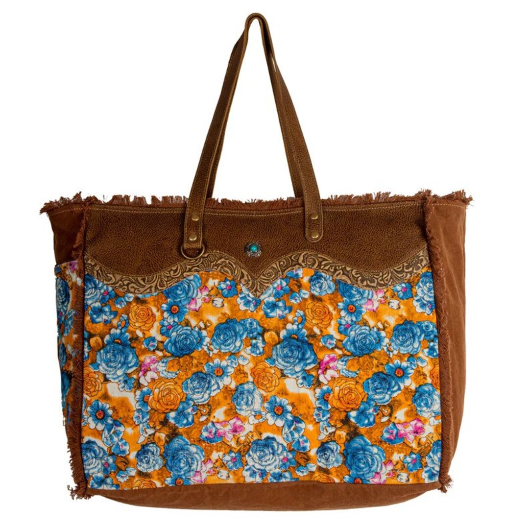 Blue Ridge Blooms Weekender Bag, Monogram Travel Bag, Monogram ...