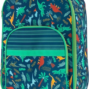 Boys Dino Suitcase, Personalized Rolling Luggage for Boys, Stephen Joseph, Toddler Travel Bag, Children&#39;s Rolling Luggage
