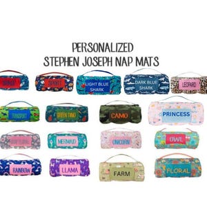 nap mat, Stephen Joseph nap mat, pre-k nap mat, girls nap mat, preschool nap mat, girl nap mat, day care nap mat, Monogrammed nap mat