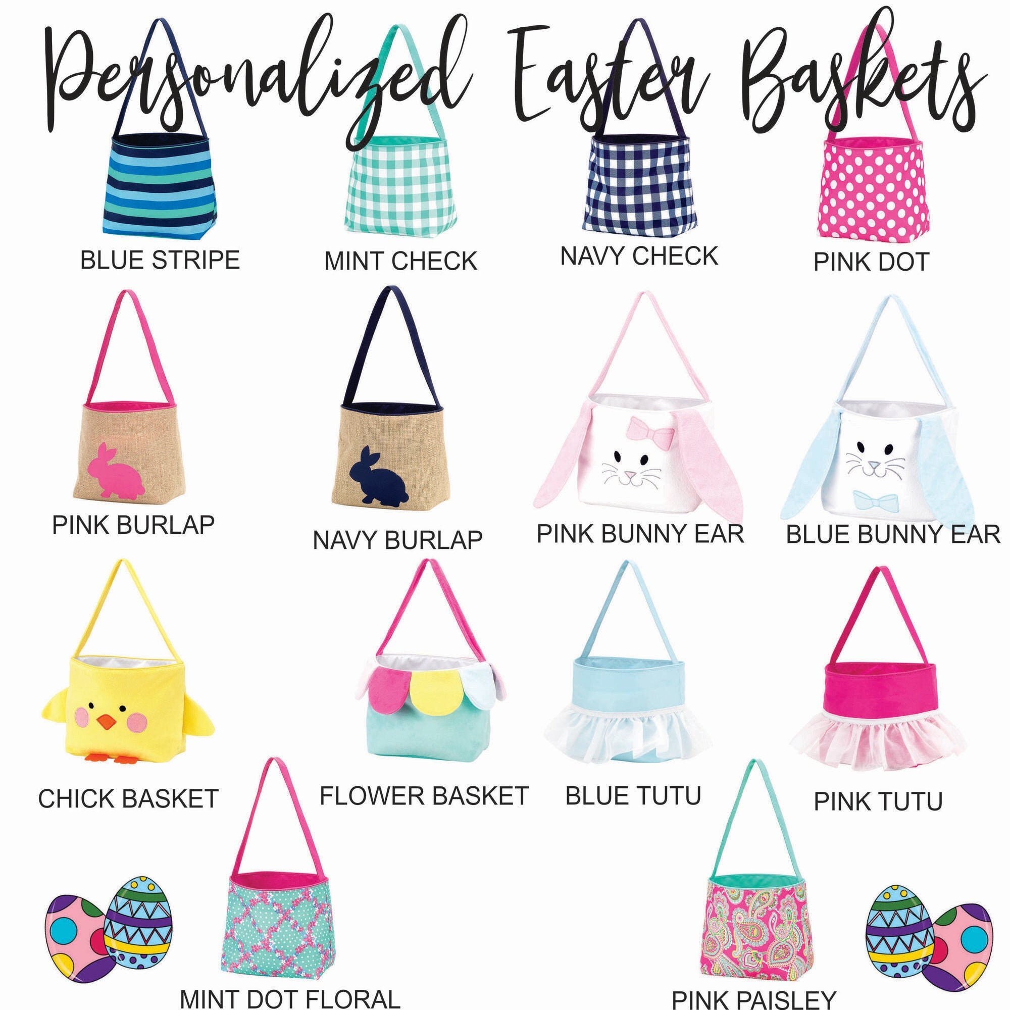 Easter Basket, Personalized Easter Basket, embroidered easter basket,…