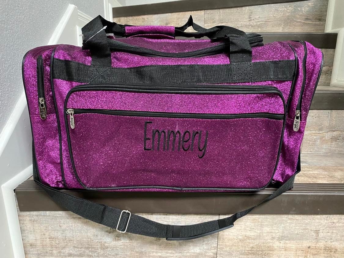 23 Inch NGIL Purple Glitter Duffle Personalize Purple Glitter - Etsy