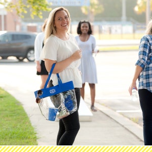 Clear Purse, Clear Bag, Concert Bag, Game day Tote, monogram stadium Tote, clear stadium bag, clear stadium tote, Clear tote, Viv and lou