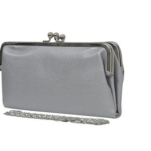 Cartera de estilo vintage NGIL con marco doble en plata, cartera para mujer, cartera para mujer, cartera para mujer, regalo de Navidad para mujer, regalo para mujer