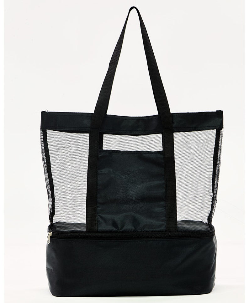 Personalized Mesh Beach Bag With Cooler Cooler Tote Tailgate Etsy