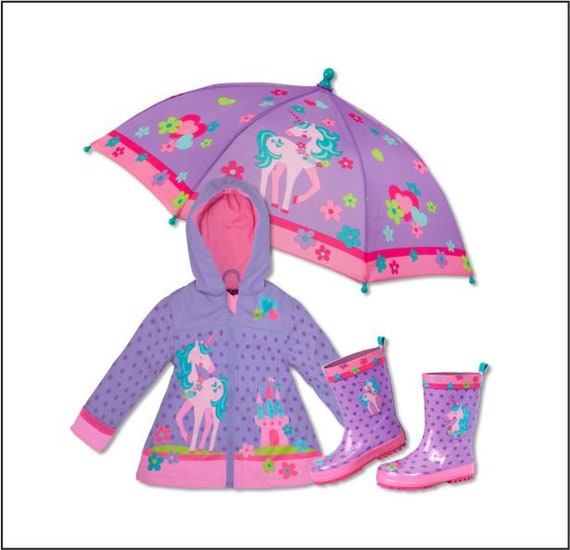 CLOSE OUT Girls Purple Unicorn Rain Boots Personalized Rain Etsy