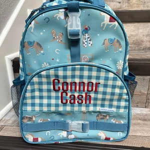 Personalized Stephen Joseph Allover Western Backpack only, Boy horse book bag, Preschool backpack, daycare bookbag image 1