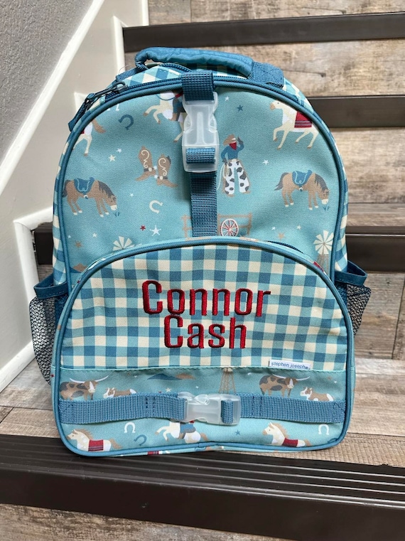 Personalized Stephen Joseph Allover Western Backpack only, Boy horse book bag, Preschool backpack, daycare bookbag