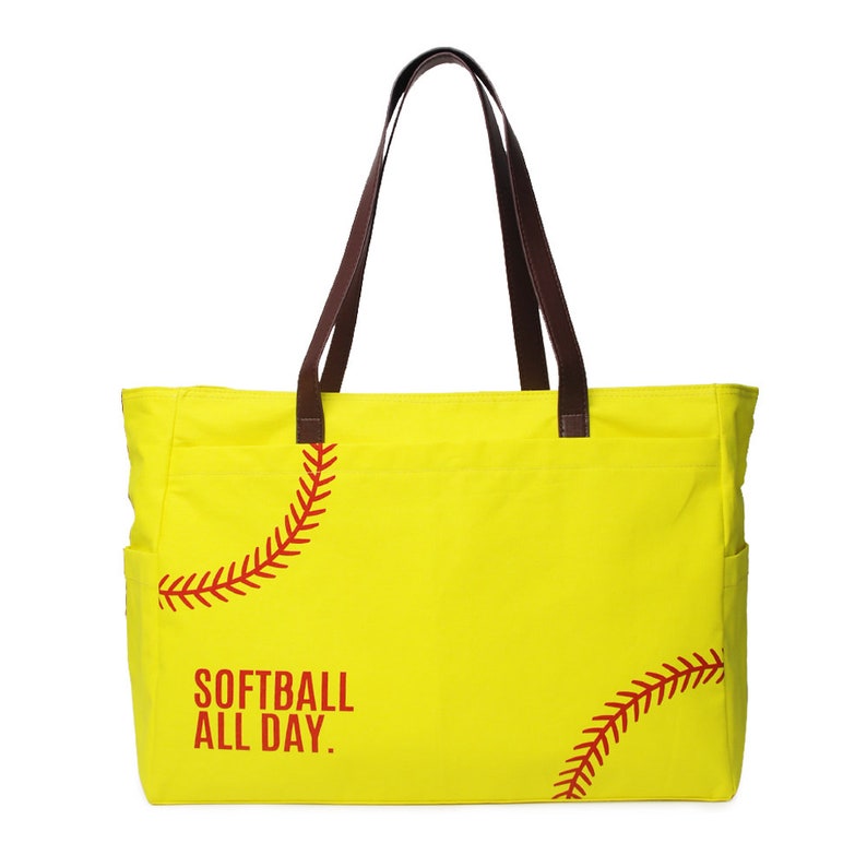 Softball Tote Bag Softball Mom Tote Softball Bag Etsy