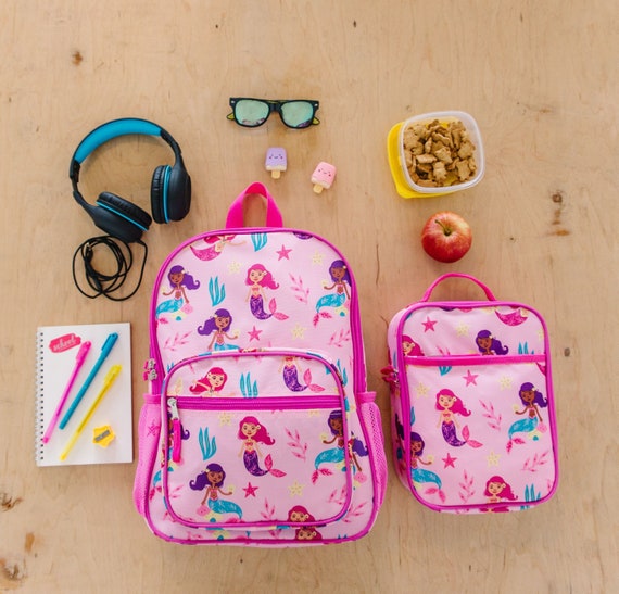 Wildkin Day2Day Groovy Mermaids Backpack lunchbox set monogram backpack lunchbox set girl backpack lunchbox set mermaid backpack set Etsy