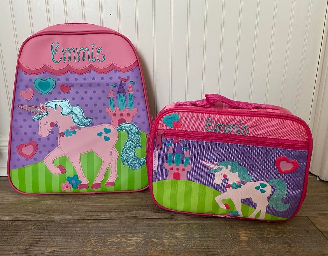 Personalize Go Go Unicorn Backpack and Lunchbox Set Preschool Etsy