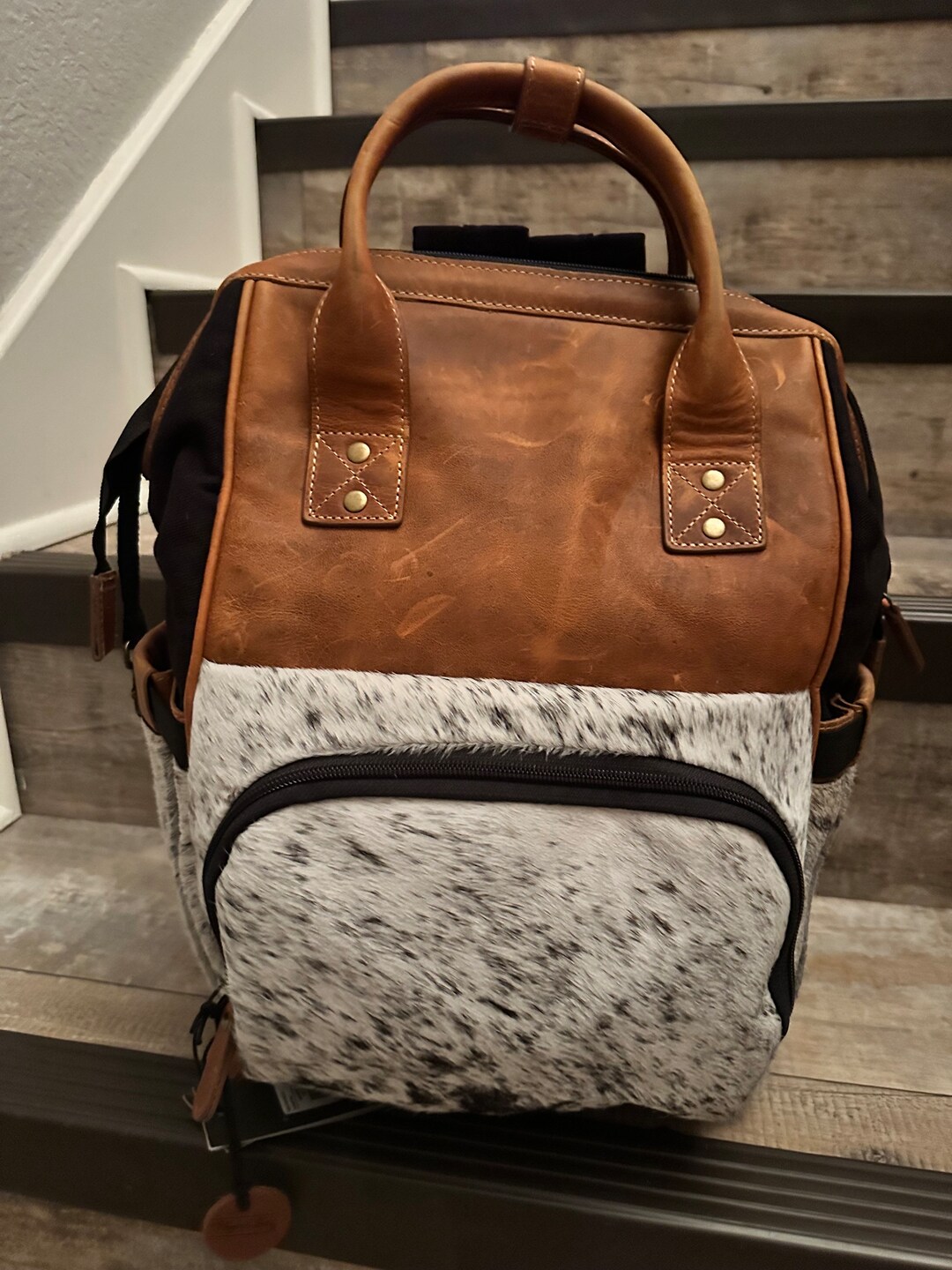 Samson Trails Diaper Bag, Monogram Backpack Diaper Bag, Nappy Bag With