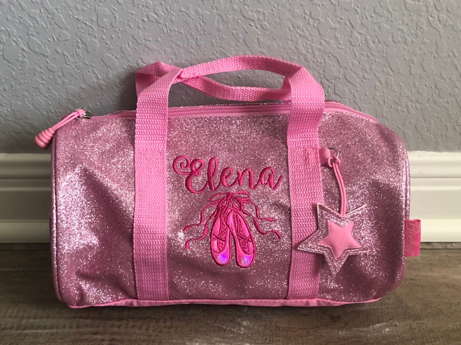 Large 17 Pink Glitter Dance Bag Personalized Girl Dance Etsy