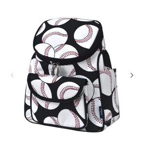 Print Pattern Baseball Backpack