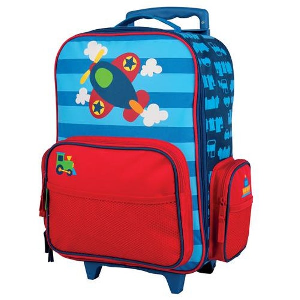 Boys Airplane Suitcase, Personalized Rolling Luggage for Boys, Stephen Joseph, Toddler Travel Bag, Children's Rolling Luggage