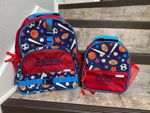 Backpack and Lunchbox For Toddler / Personalized Preschool Backpack Set /  Stephen Joseph / Monogrammed Backpack / little girls backpack