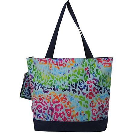 Rainbow Cheetah Tote Bag, Cheetah Tote, Shoulder Bag