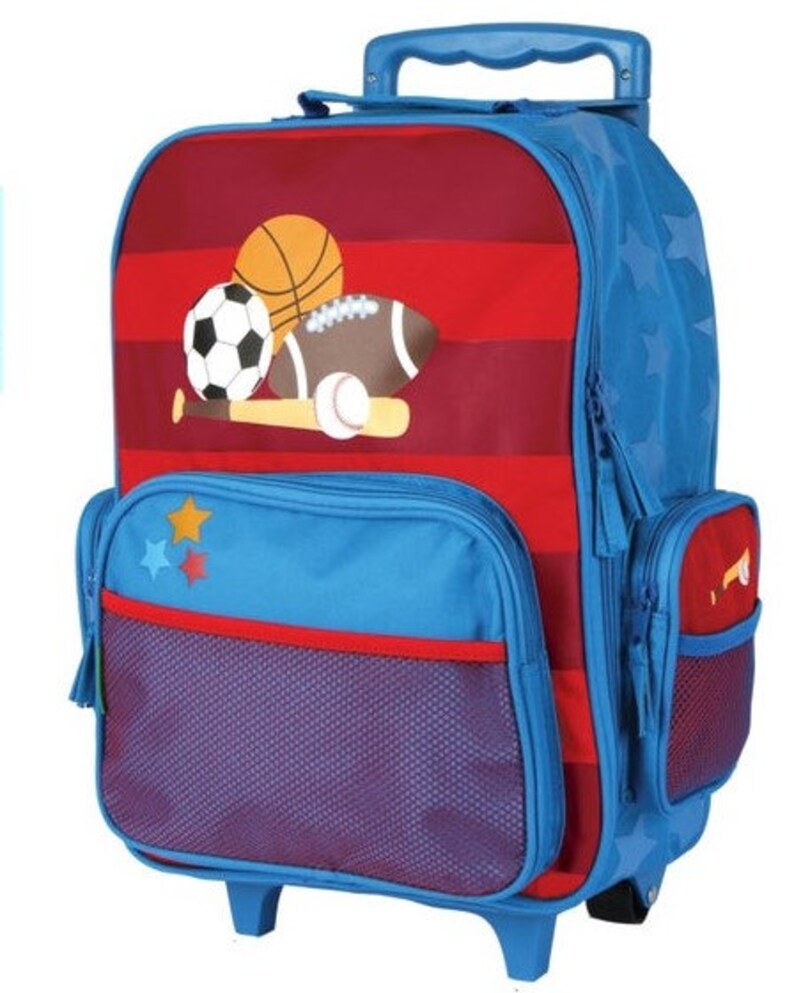Boys Sports Suitcase Personalized Rolling Luggage for Boys Etsy