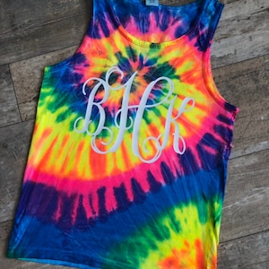 Monogram Tie Dye Tank Top