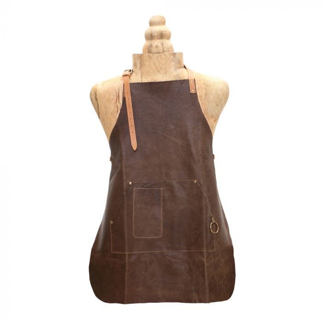 Personalize Mens Leather Apron, Mens Christmas Gift, Embroidered Mens