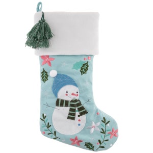 Personalized kids Snowman stocking, Stephen Joseph Christmas Stockings, monogram snowman stocking, kids christmas stocking image 4