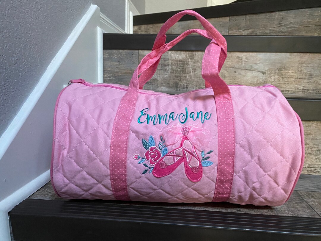 Ballet Duffle Bag, Ballet Overnight Bag, Girls Dance Duffle, Girls Dance Bag, Dance Quilted