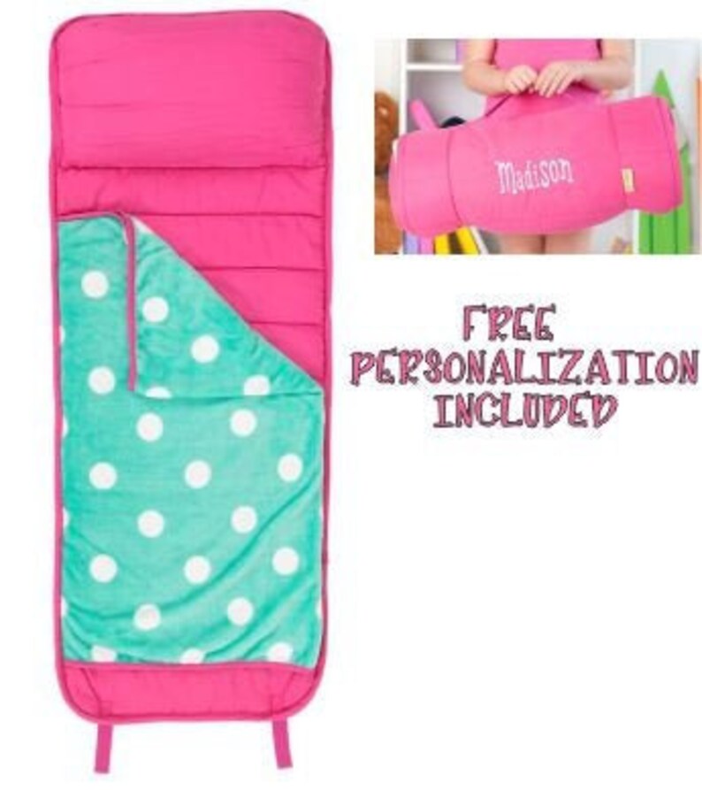 Nap mat prek nap mat little girl nap mat pink & teal nap Etsy