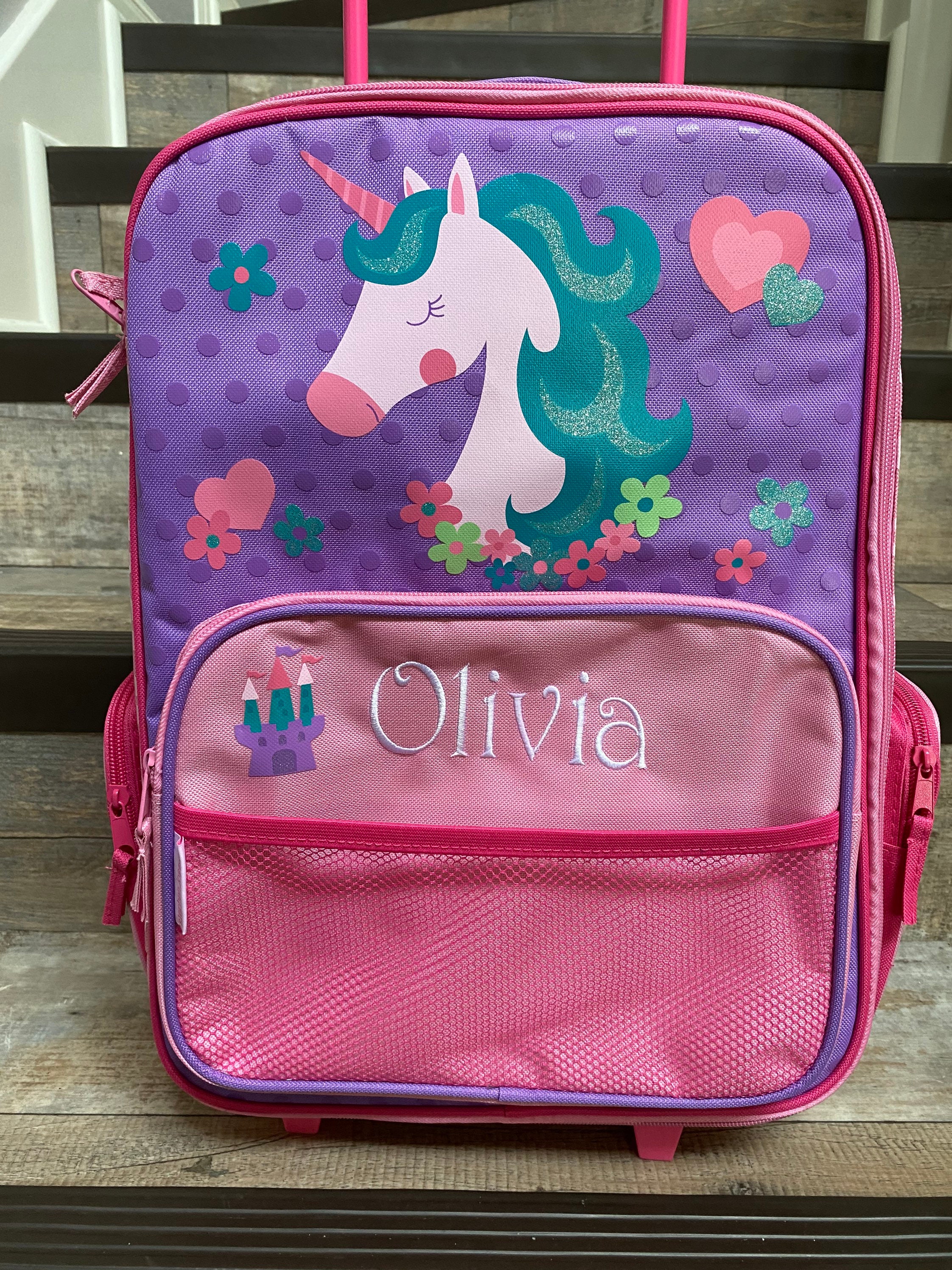 Maleta para ninas equipaje con ruedas personalizado para ninas Stephen Joseph bolsa de viaje para ninos pequenos equipaje con ruedas de unicornio para ninos Etsy Espana