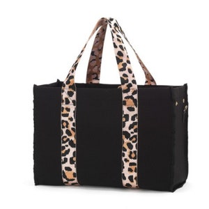 Neoprene Tote and Cosmetic Bag, Personalized Neoprene leopard Beach Bag, Neoprene beach  bag, neoprene tote, neoprene, mothers day gift