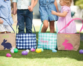 Viv and Lou Easter Basket, Personalize Easter Basket, embroider easter basket, monogram easter basket, boy easter basket, girl easter basket