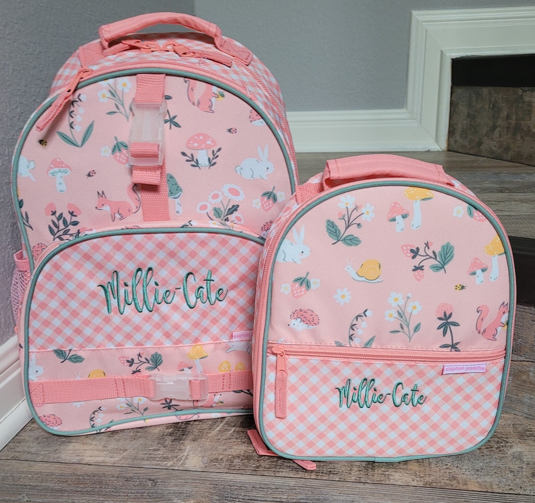 Stephen Joseph Allover Print Strawberry Fields Backpack Lunchbox Set