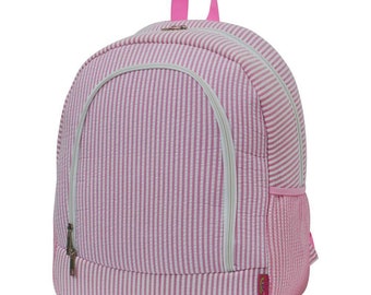 seersucker backpack with pockets