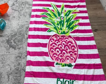 Custom embroidered Beach Towel with name, embroidered beach towel with name, Personalized Cabana pool towel, personalized graduation gift
