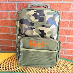 Personalized Embroidered Stephen Joseph Boys Camo Suitcase Luggage
