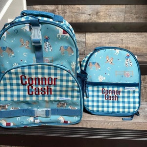 Stephen Joseph Allover Western Backpack Lunchbox set, Personalized Boys cowboy Backpack lunchbox set, western cowboy backpack set