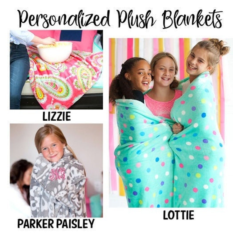 Personalized Plush Blanket Monogrammed Blanket Personalized Etsy