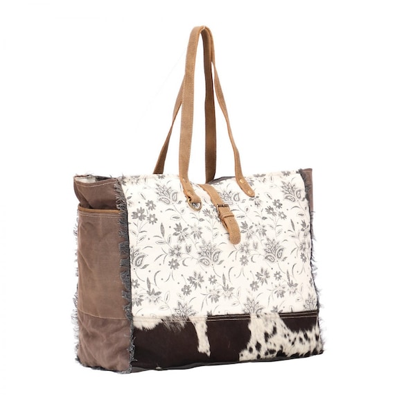 Ursinia Upcycled Canvas \u0026 Cowhide 