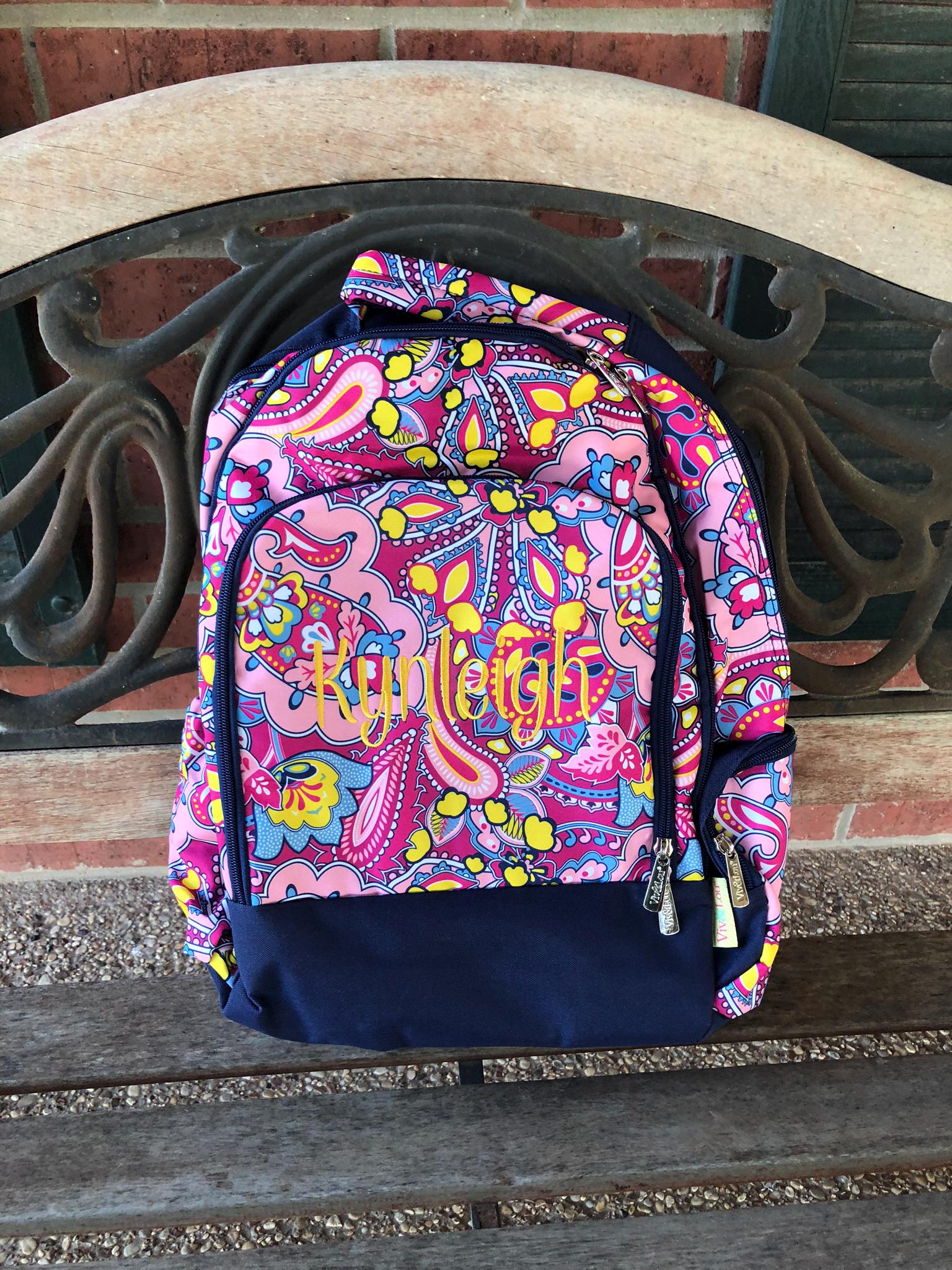 ‼️FREE‼️Vera Bradley Pink Stamped Paisley Backpack Vera Bradley Pink Paisley Backpack | eBay main image 4