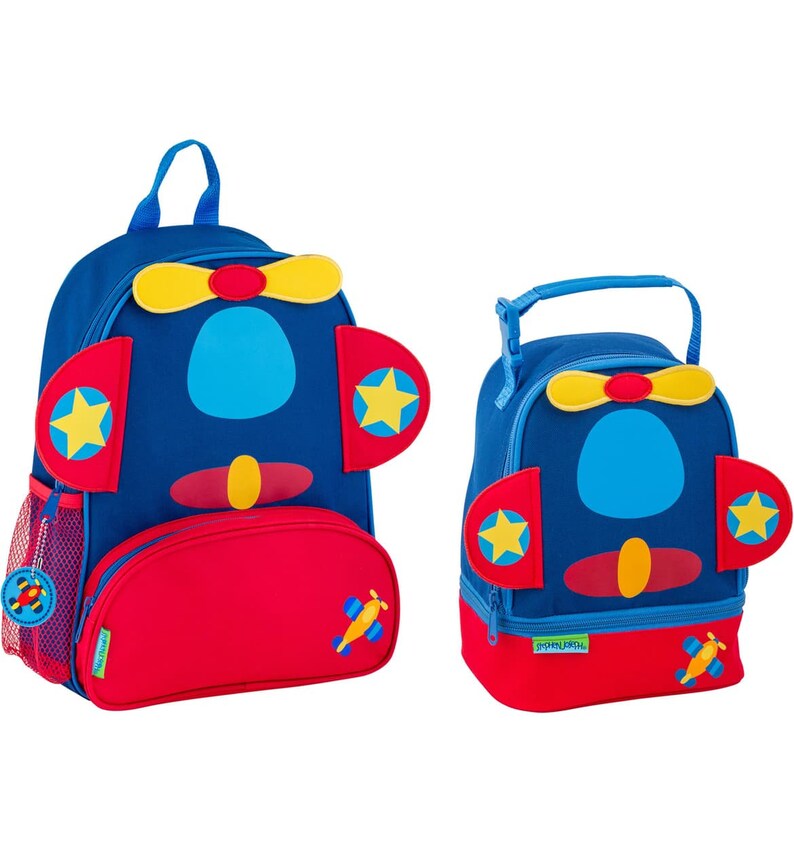 Airplane Backpack Lunchbox Set Stephen Joseph Sidekick Etsy